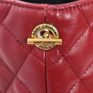 Saint Laurent Puffer Shoulder Bag Large Red Gold Hardware Exact Size Unknown 137