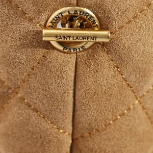 Saint Laurent Puffer Shoulder Bag Large Tan Gold Hardware Exact Size Unknown 234