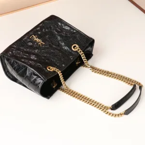 Saint Laurent Shopping Tote Bag Large Black Gold Hardware Exact Size Unknown 244