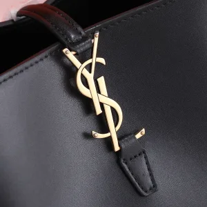Saint Laurent Bucket Bag Medium Black Gold Hardware Exact Size Unknown 019