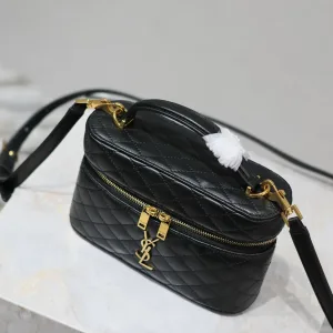 Saint Laurent Vanity Camera Bag Small Black Gold Hardware Exact Size Unknown 029