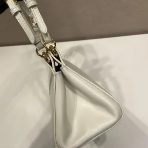 Prada Cleo Hobo Small Ivory Gold Hardware