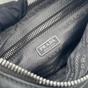 Prada Cleo Hobo Small Slate Blue Silver Hardware