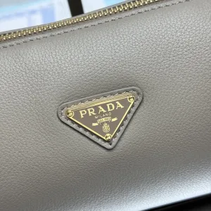 Prada Cleo Shoulder Bag Small Silver Gold Hardware