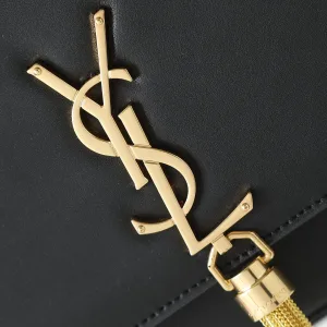 Saint Laurent Kate Chain Bag Small Black Gold Hardware Exact Size Unknown 257