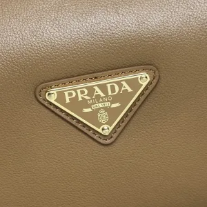 Prada Galleria Top Handle Small Caramel Gold Hardware