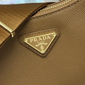 Prada Hobo Gift Set Small Caramel Gold Hardware