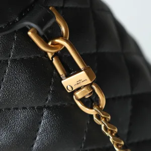Saint Laurent Bucket Bag Medium Black Gold Hardware Exact Size Unknown 075