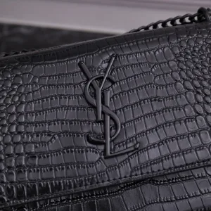 Saint Laurent Kate Chain Bag Small Black Silver Hardware Exact Size Unknown 213