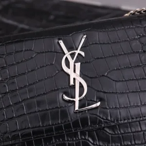 Saint Laurent Kate Chain Bag Small Black Silver Hardware Exact Size Unknown 214