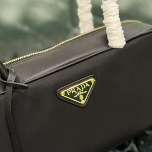 Prada Saffiano Boston Bag Small Black Gold Hardware Variant 3