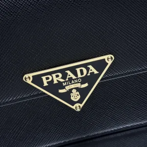 Prada Triangle Camera Bag Small Black Gold Hardware