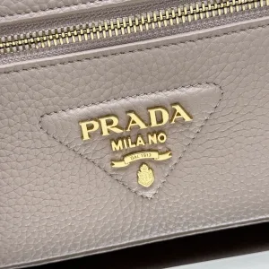Prada Vanity Case Small Beige Gold Hardware