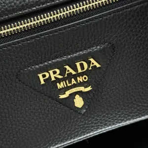Prada Vanity Case Small Black Gold Hardware