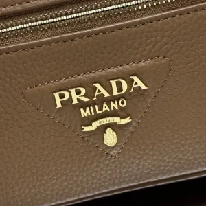 Prada Vanity Case Small Caramel Gold Hardware