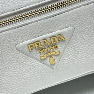 Prada Vanity Case Small White Gold Hardware