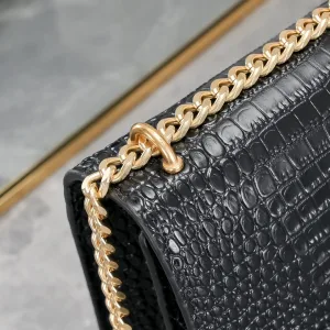 Saint Laurent Kate Chain Bag Small Gray Gold Hardware Exact Size Unknown 055