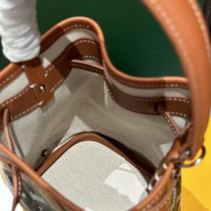 Goyard Saigon Mini Bucket Bag Small Black Brown 20cm
