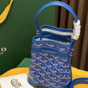 Goyard Saigon Mini Bucket Bag Small Blue 20cm