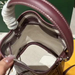 Goyard Saigon Mini Bucket Bag Small Burgundy 20cm