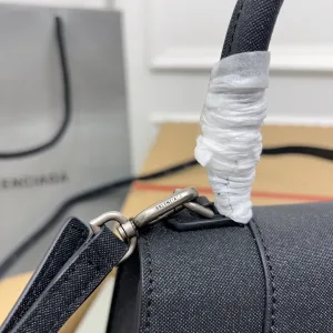 Balenciaga Hourglass Top Handle Small Black 23cm