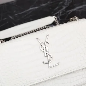Saint Laurent Kate Chain Bag Small Gray Silver Hardware Exact Size Unknown 210