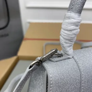 Balenciaga Hourglass Top Handle Small White 23cm