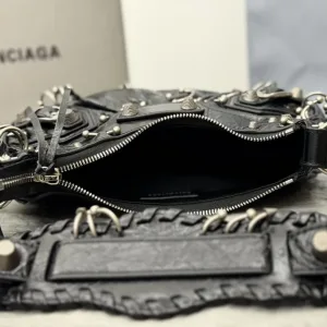Balenciaga Le Cagole Shoulder Medium Black Studded Chain 30cm