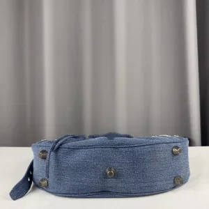 Balenciaga Le Cagole Shoulder Medium Blue Denim 30cm
