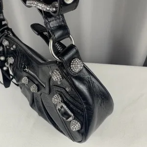 Balenciaga Le Cagole Shoulder Small Black Studded 26cm