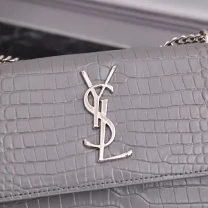 Saint Laurent Kate Chain Bag Small Gray Silver Hardware Exact Size Unknown 212