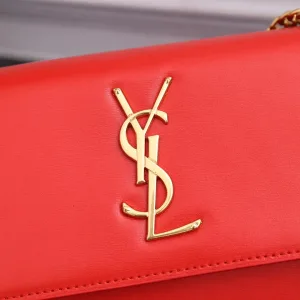 Saint Laurent Kate Chain Bag Small Red Gold Hardware Exact Size Unknown 220
