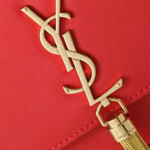 Saint Laurent Kate Chain Bag Small Red Gold Hardware Exact Size Unknown 252