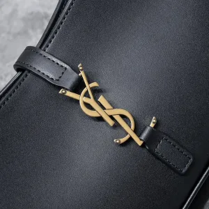 Saint Laurent Le 5 A 7 Hobo Bag Medium Black Gold Hardware Exact Size Unknown 061