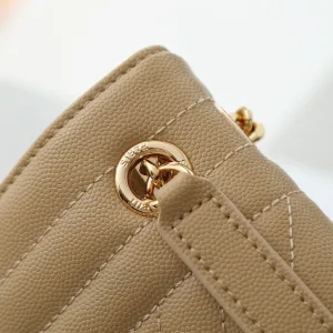 Saint Laurent LouLou Shoulder Bag Medium Beige Gold Hardware Exact Size Unknown 096