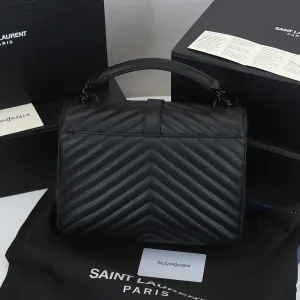 Saint Laurent LouLou Shoulder Bag Medium Black Black Hardware Exact Size Unknown 044