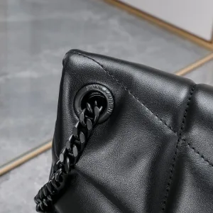 Saint Laurent LouLou Shoulder Bag Medium Black Gold Hardware Exact Size Unknown 022