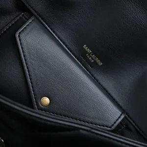 Saint Laurent LouLou Shoulder Bag Medium Black Gold Hardware Exact Size Unknown 037