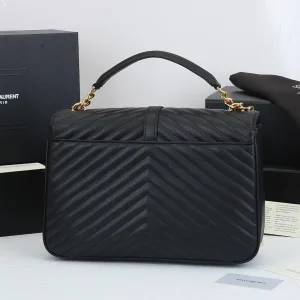 Saint Laurent LouLou Shoulder Bag Medium Black Gold Hardware Exact Size Unknown 041