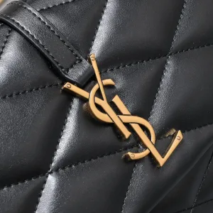 Saint Laurent LouLou Shoulder Bag Medium Black Gold Hardware Exact Size Unknown 046
