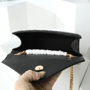 Saint Laurent LouLou Shoulder Bag Medium Black Gold Hardware Exact Size Unknown 089