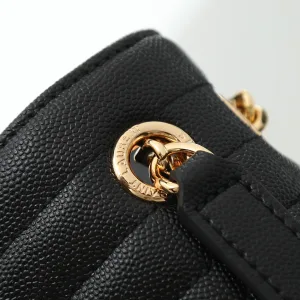 Saint Laurent LouLou Shoulder Bag Medium Black Gold Hardware Exact Size Unknown 099