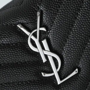 Saint Laurent LouLou Shoulder Bag Medium Black Gold Hardware Exact Size Unknown 123