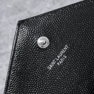 Saint Laurent LouLou Shoulder Bag Medium Black Silver Hardware Exact Size Unknown 062