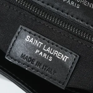 Saint Laurent LouLou Shoulder Bag Medium Black Silver Hardware Exact Size Unknown 127