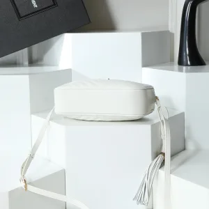 Saint Laurent Camera Bag Small White Silver Hardware Exact Size Unknown 116