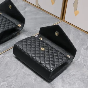 Saint Laurent LouLou Shoulder Bag Medium Gray Gold Hardware Exact Size Unknown 049