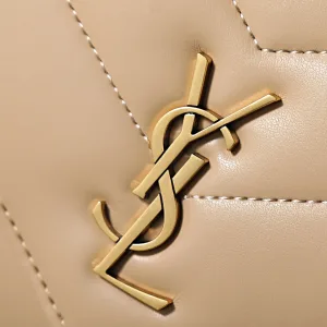 Saint Laurent LouLou Shoulder Bag Medium Tan Gold Hardware Exact Size Unknown 261