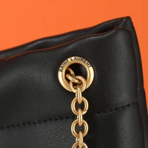 Saint Laurent Drawstring Shoulder Bag Medium Black Gold Hardware Exact Size Unknown 007