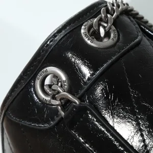 Saint Laurent Niki Messenger Bag Medium Black Silver Hardware Exact Size Unknown 255